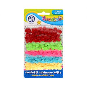 Konfetti Cekinowe Astra Fluo, 5 kolorów x 200szt